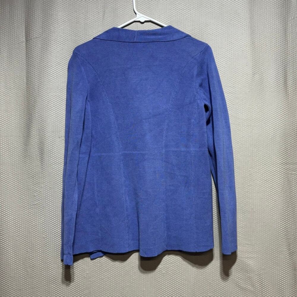 Eileen Fisher Silk Cotton Blend Lavender Open Front Cardigan Sweater Size M - Picture 8 of 9
